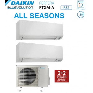 DUAL DAIKIN PERFERA ALL SEASONS FTXM-A INVERTER  7000+9000 BTU GAS R32